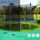 preview thumbnail 4 of 7, Outdoor Recreational Trampoline with Ladder and Enclosure Net-12/14/15/16 ft