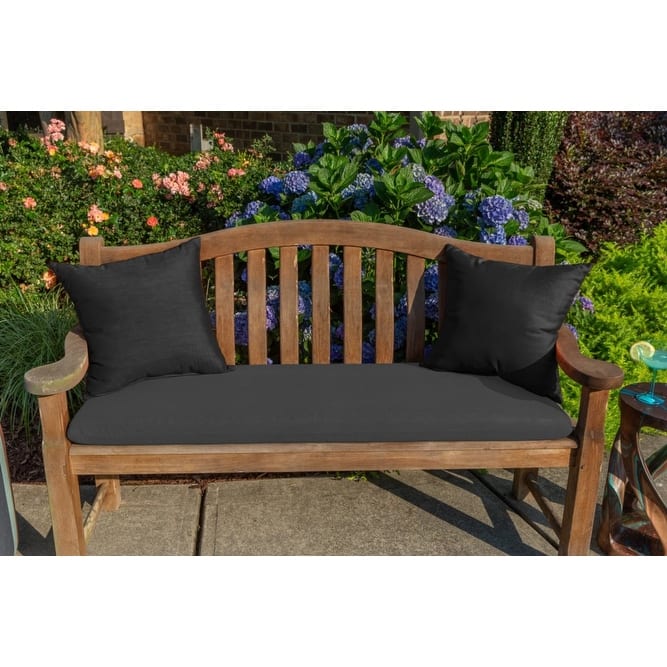 Sunbrella® Solid Fabric 1-Piece Indoor/Outdoor Square Throw Pillow, 18"W x 18"L, Cast Slate