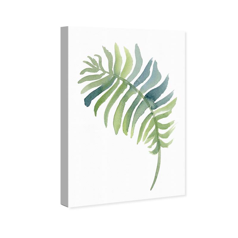 Wynwood Studio Canvas Floral and Botanical Palma Clara Green and Light Green Tropical Wall Art Canvas Print