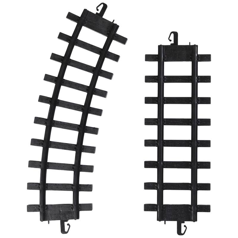 20-Piece B/O Red Orange Animated Classic Christmas Train Set Sound