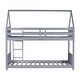 preview thumbnail 34 of 58, Rubber Wood Bunk Bed with Safety GuardrailsTwin Over Twin