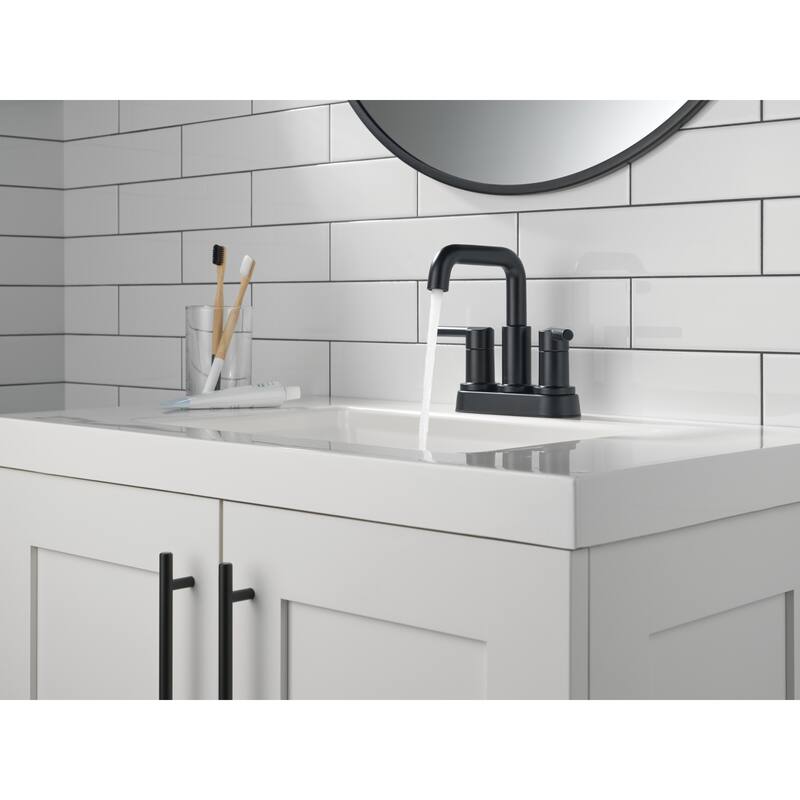 Delta 25849LF Nicoli 1.2 GPM Centerset Bathroom Faucet with Push