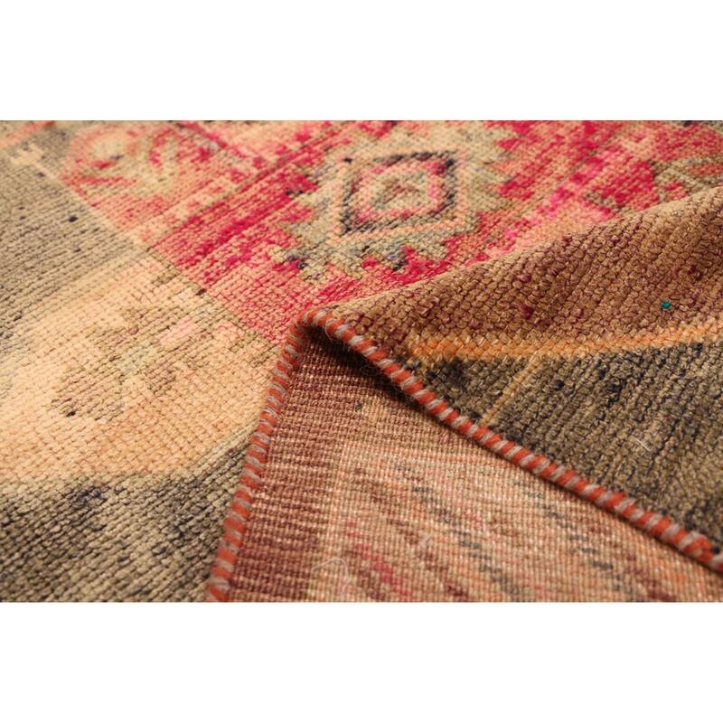 ECARPETGALLERY Hand-knotted Melis Vintage Brown Wool Rug - 3'0 x 11'7