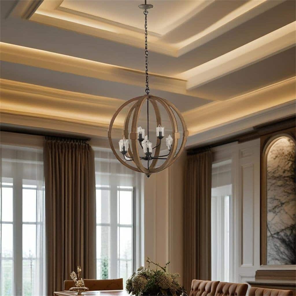 9- Light Globe Chandelier