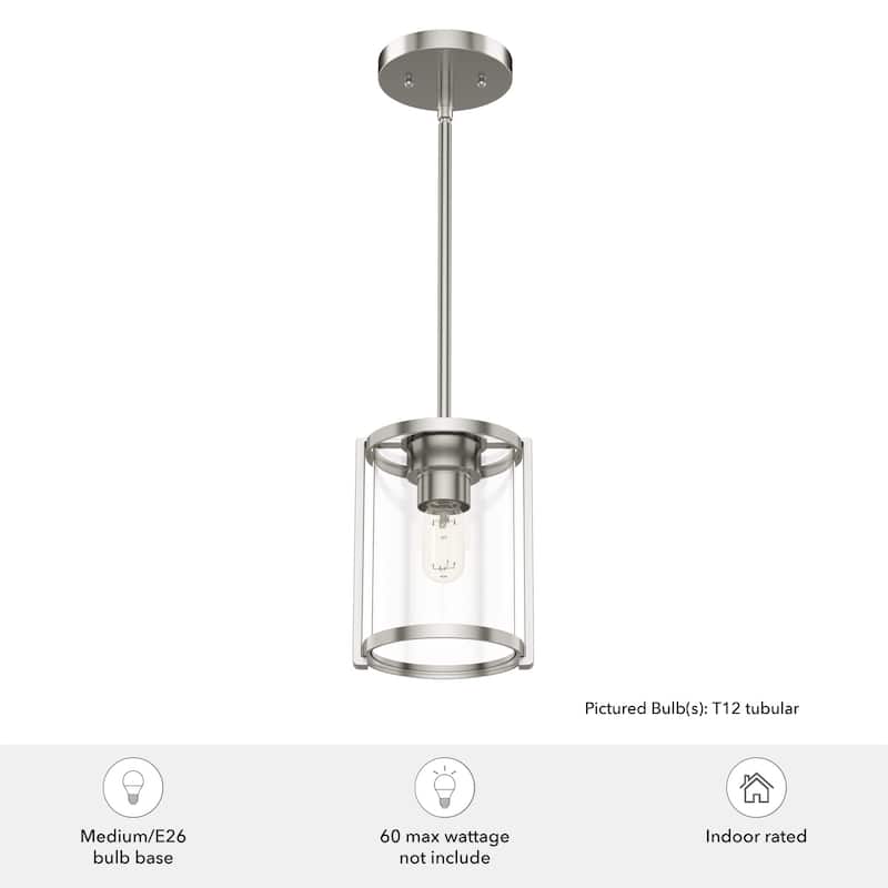 Hunter Astwood 1 Light Mini Pendant, Kitchen Island, Dining Room Table - Transitional, Art-Deco, Contemporary, Caged