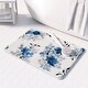 preview thumbnail 2 of 5, Laural Home Whispering Blue Botanicals Memory Foam Rug