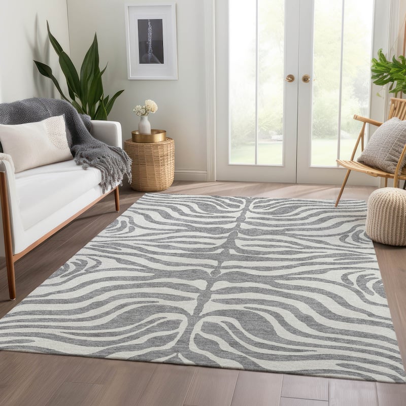 Premium Washable Super Soft Zebra Print Mayfield Rug