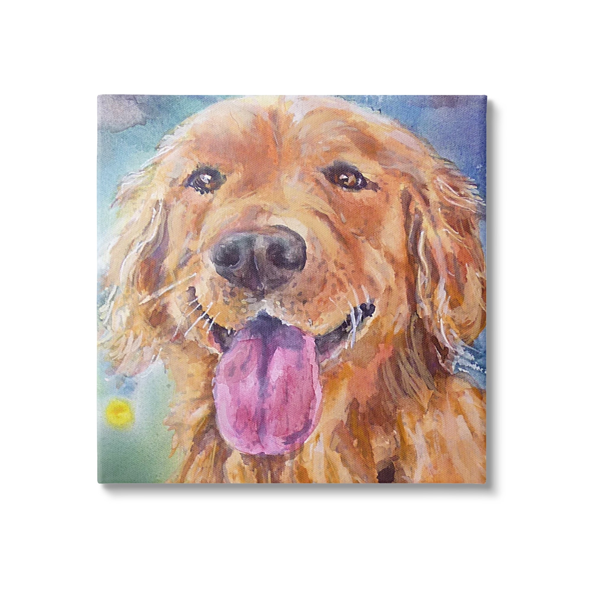 Stupell Happy Retriever Dog Face Canvas Wall Art Design by MB Cunningham