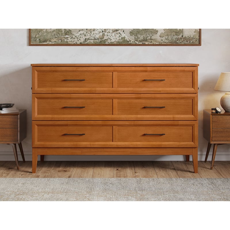 Santa Fe Murphy Bed Chest with Mattress and Built-in Charger