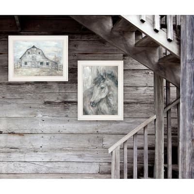 TrendyDecor4U Farmhouse "True Spirit (Horses)" 2-Piece Vignette by Debi Coules