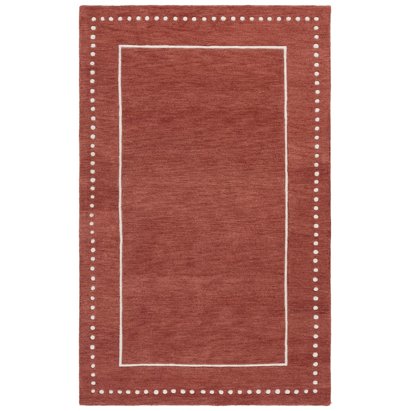 SAFAVIEH Handmade Bella Alverta Dotted Border Wool Rug