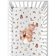 preview thumbnail 4 of 4, Sweet Jojo Designs Woodland Animals Boy Girl Gender Neutral Fitted Crib Sheet Green Beige Watercolor Forest Animal Brown Bear