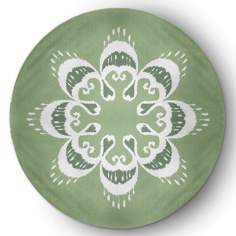 Ikat Mandala Chenille Rug
