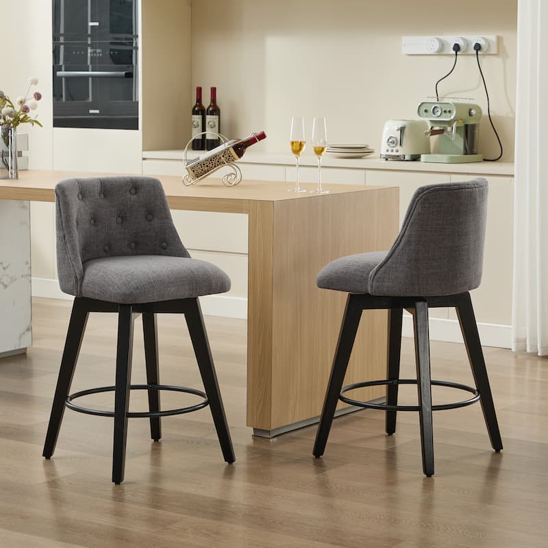 Swivel Bar Stools Side Chair Set of 2