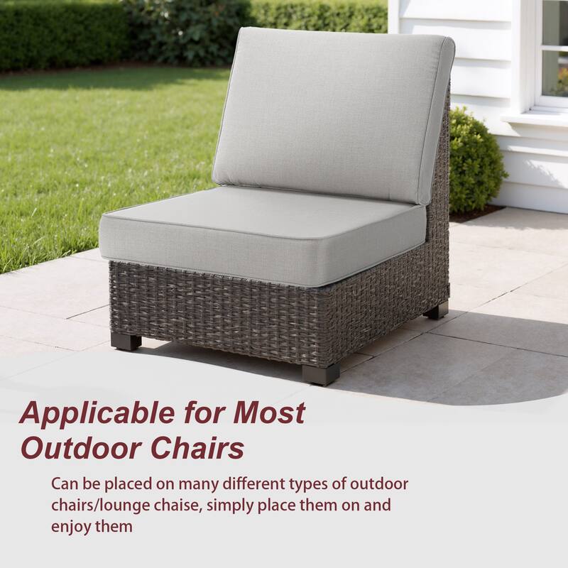 Outdoor 4.7" Thick Sunbrella Cushion Set with Back and Seat Cushions