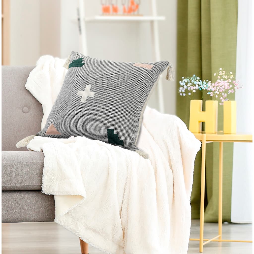 Sevita Sophisticated Blush Swiss Zeal Throw Pillow
