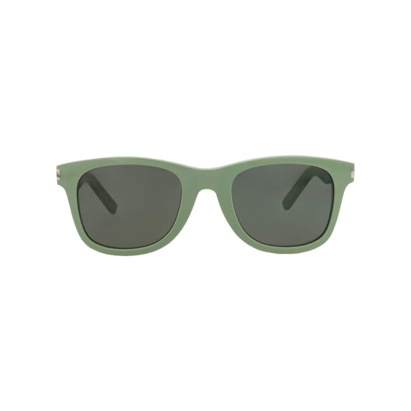 Saint Laurent Square-Frame Recycled Acetate Sunglasses - Green Green Grey - Green - Grey Lens