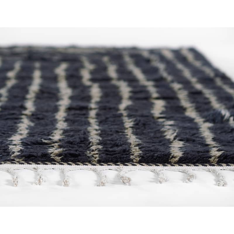 Momeni Neo Morrocan Hand Woven Wool Geometric Shag Rug