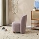 preview thumbnail 9 of 18, Christopher Knight Home - Eliana Modern Teddy Fabric Accent Chair with Curved Backrest and Legs