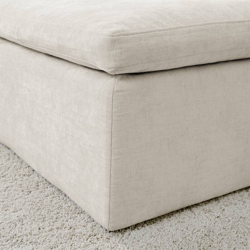 143" Chenille U-Shaped Modular Sectional Sofa with Comfy Chaise, Deep-Seat Design, No Assembly Required