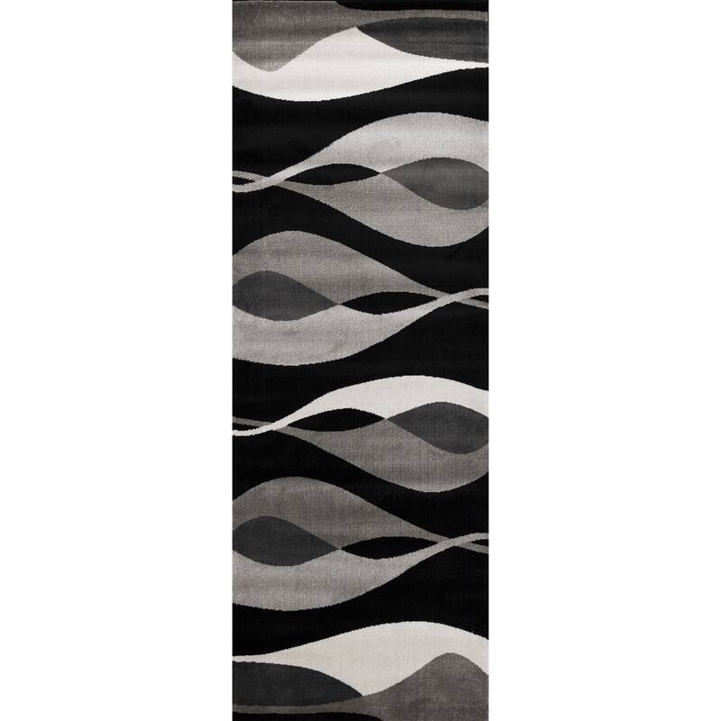 Perry Collection - Black/Grey Drifts Rug