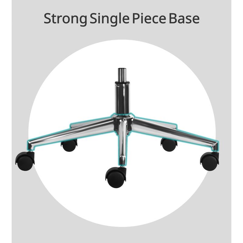 Set of 2 Modern Drafting Chair Upholstered PU Leather Ribbed Armless Mid Back with High Adjustable Base & Leg Rest