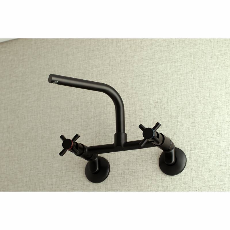 Kingston Brass Concord 8 in. Adjustable Center Wall Mount Kitchen Faucet