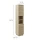 preview thumbnail 4 of 8, Render Tall Narrow Faux Travertine Linen Storage Cabinet