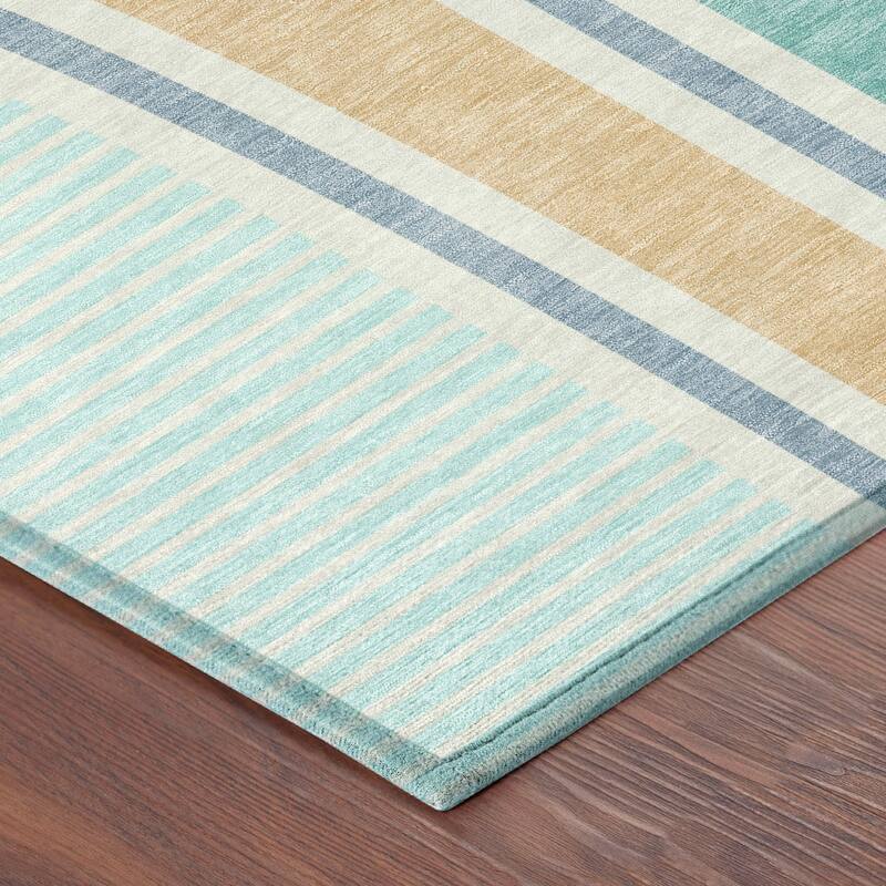 Machine Washable Indoor/ Outdoor Contemporary Keely Chantille Rug