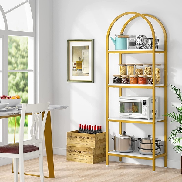 贈り物 4-Tier Arched Bookshelf 70.8 バーベキュー・調理用品