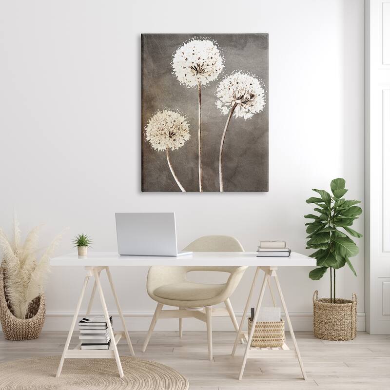 Stupell Fluffy Dandelion Plants Wildflower Botanical Blooms Canvas Wall Art, Design by Kim Allen