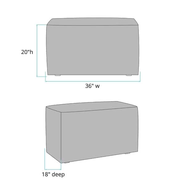 dimension image slide 0 of 2, Allan Andrews Universal Bench With Slipcover, Sterling Collection
