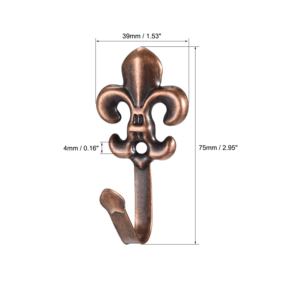 Home Garden Window Treatment Hardware 2pcs Retro Metal Leaf