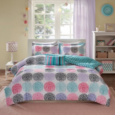 Mi Zone Audrina Purple Reversible Comforter Set