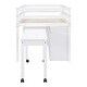 preview thumbnail 30 of 34, Twin Loft Bed with Retractable Desk, 4 Drawers & Shelves, Space-Saving - Grey