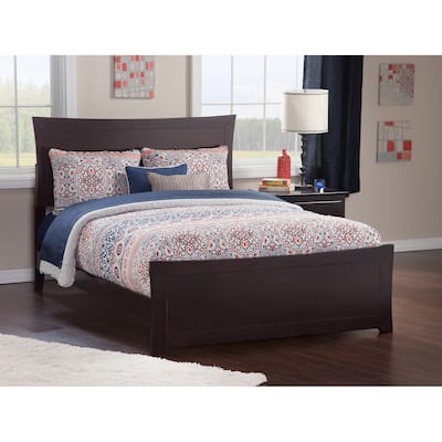 Metro Queen Foundation Bed with Matching Footboard in Espresso