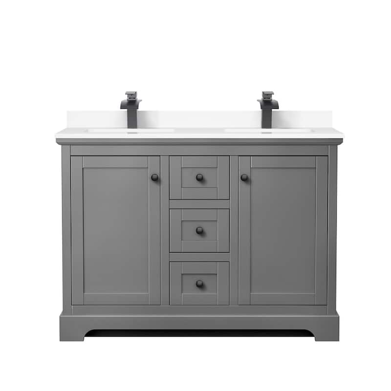 Wyndham Collection Avery 48" Free Standing Double Basin Vanity Set