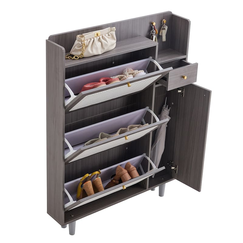 Modern minimalist storage cabinet, Japanese rattan shoe cabinet, bed top cabinet, small home furniture