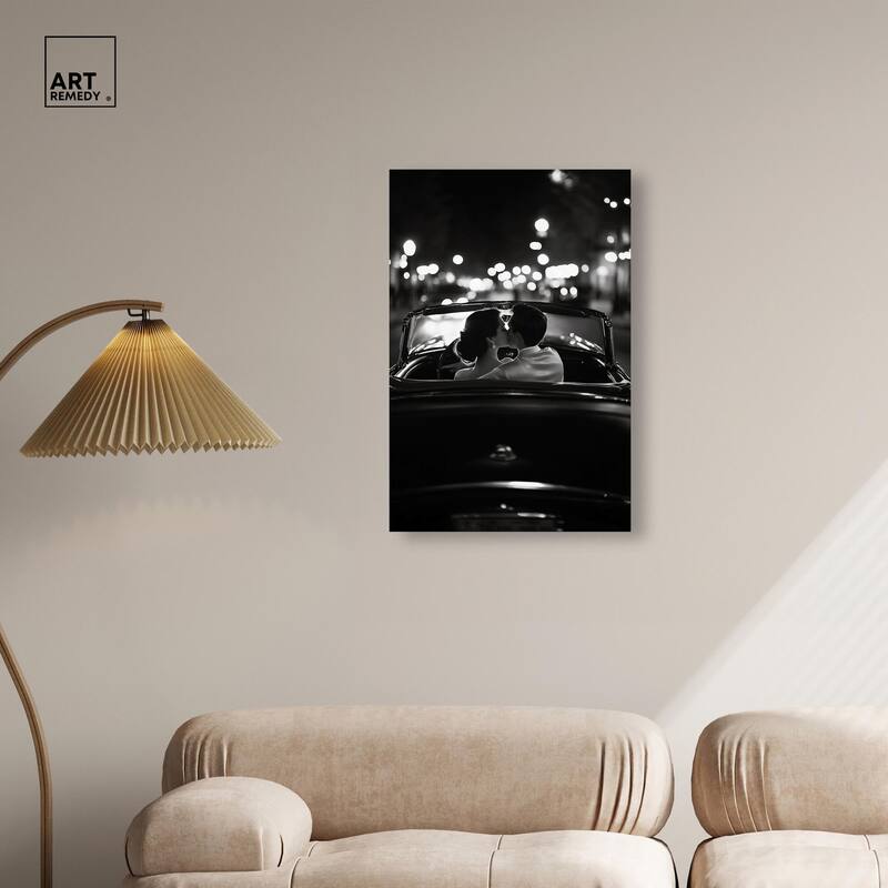 Kiss Me in the Moonlight II Canvas by Art Remedy, Gallery Wrapped