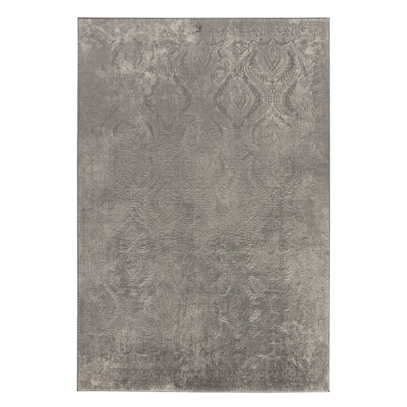 Maz Collection Distressed Abstract Area Rug - 2' x 3' - Grey