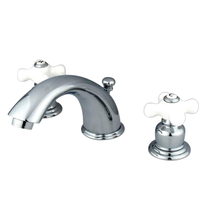 Kingston Brass Magellan Deck Mount Widespread Bathroom Faucet - Polished Chrome