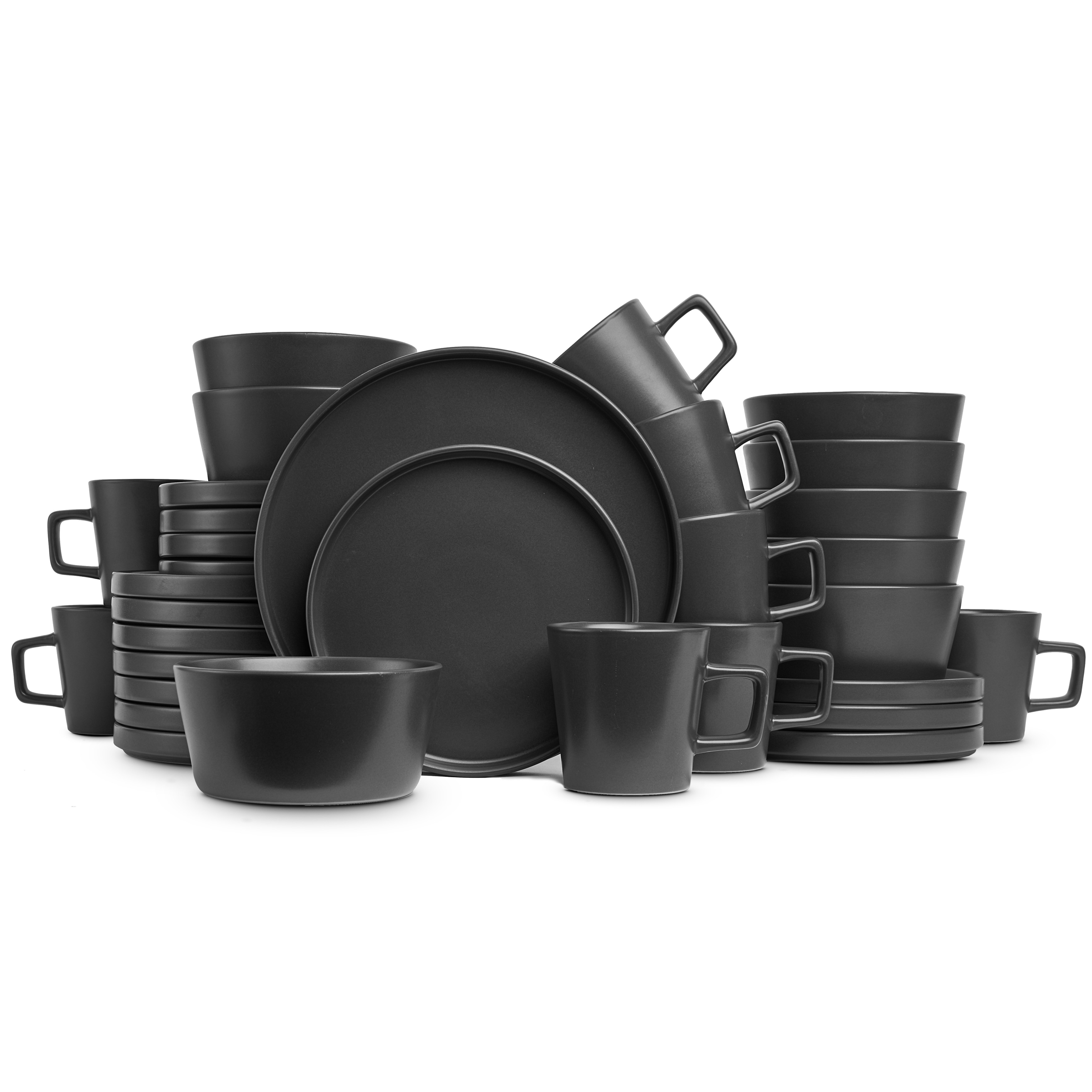 black dinnerware