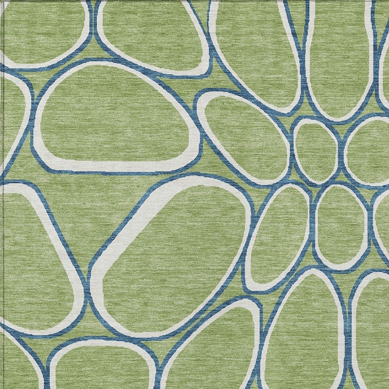 HomeRoots Abstract Transitional Rectangle Outdoor Rug
