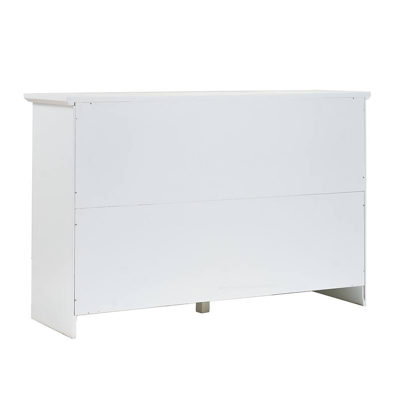 Buffet Sideboard, White Multi-Functional Storage Cabinet,51" W x 16" D x 33" H