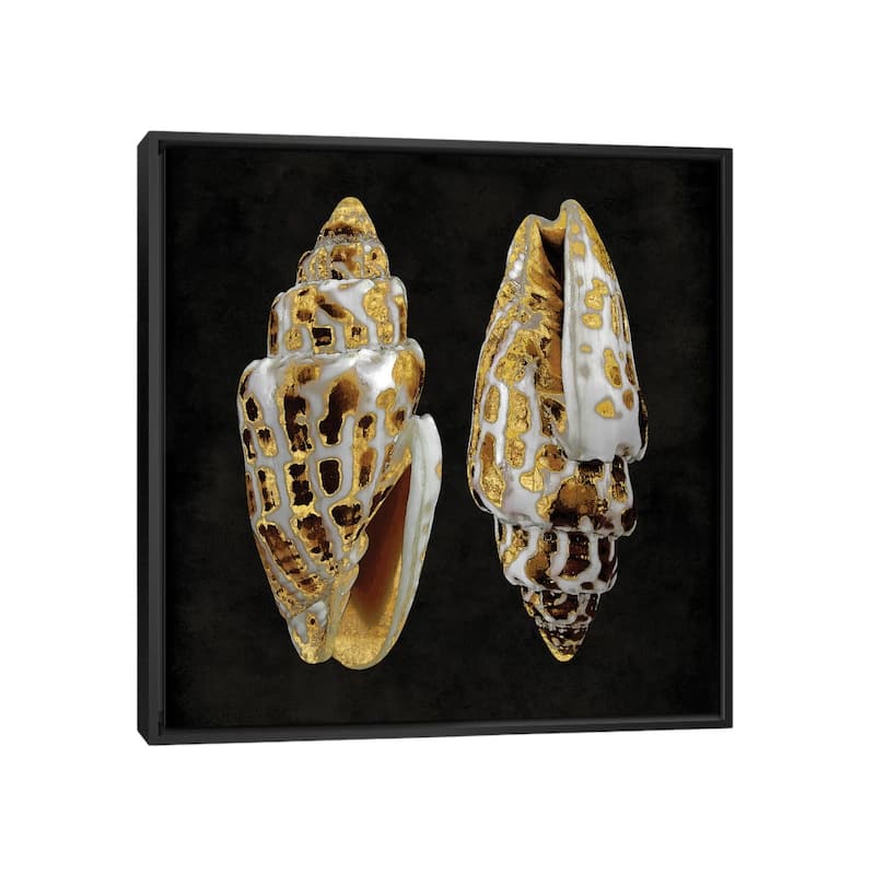 iCanvas "Golden Ocean Gems I" by Caroline Kelly Framed Canvas Print - Black - 37x37