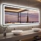 preview thumbnail 21 of 49, Extra Large Black Frame LED Bathroom Vanity Mirror with 3 Years Warranty and UL Certified 84x32