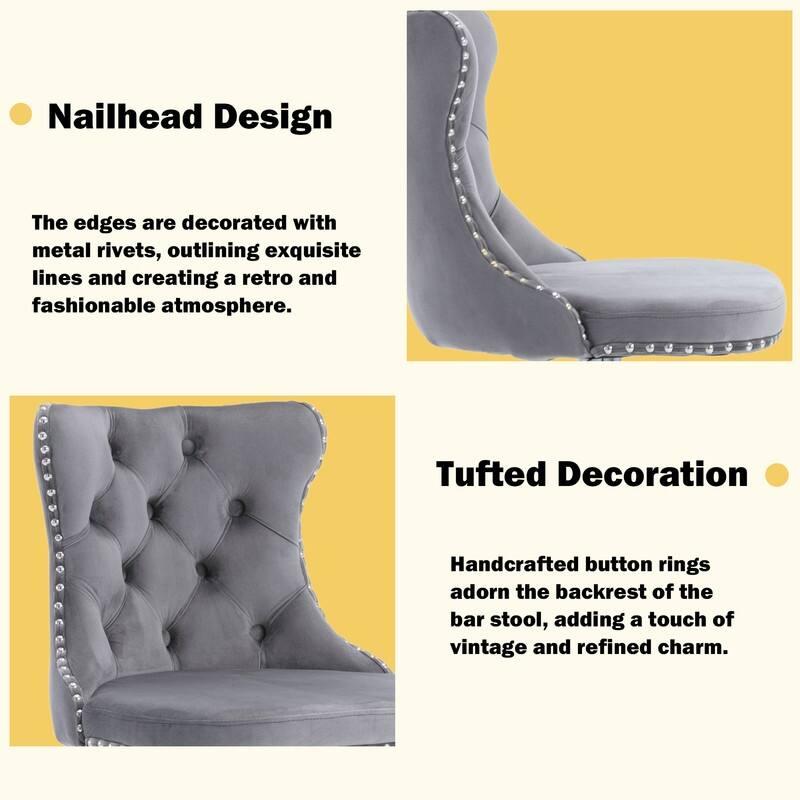 Swivel Foam Barstools Adjusatble Seat Set of 4