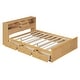 preview thumbnail 22 of 48, Full Size Bed with Trundle, USB Ports & Storage - Sleek Grey Finish