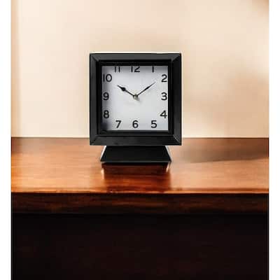 Rectangular Table Clock With Automobile Speedometer Style
