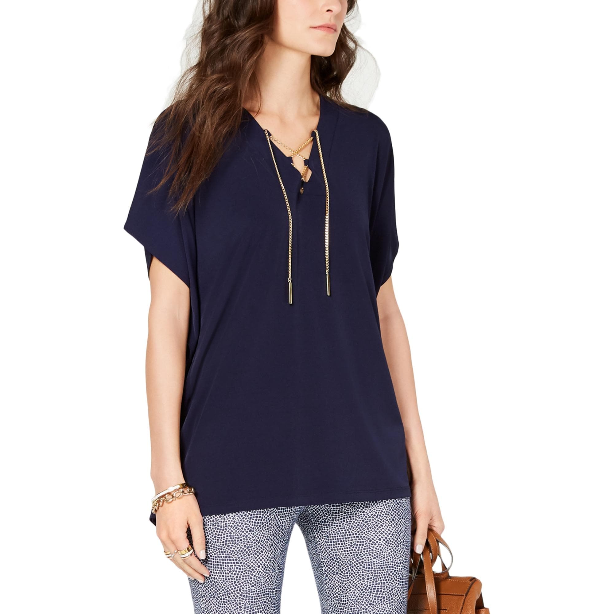 michael kors true navy top